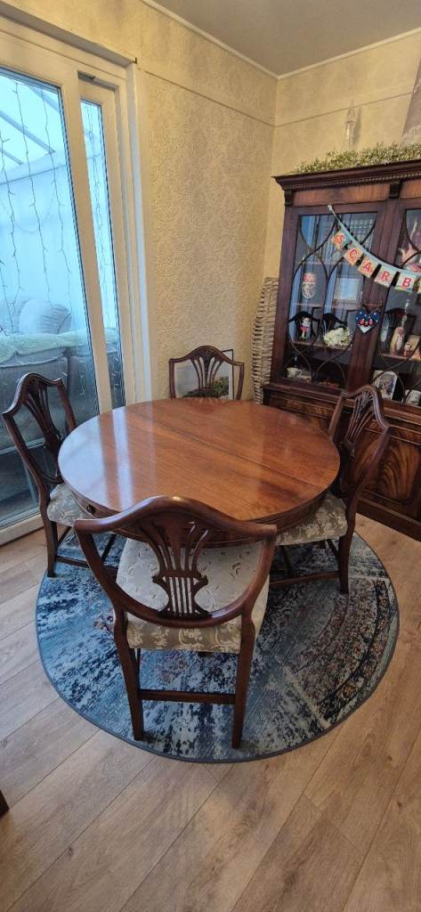 Dining table and wall cabinet