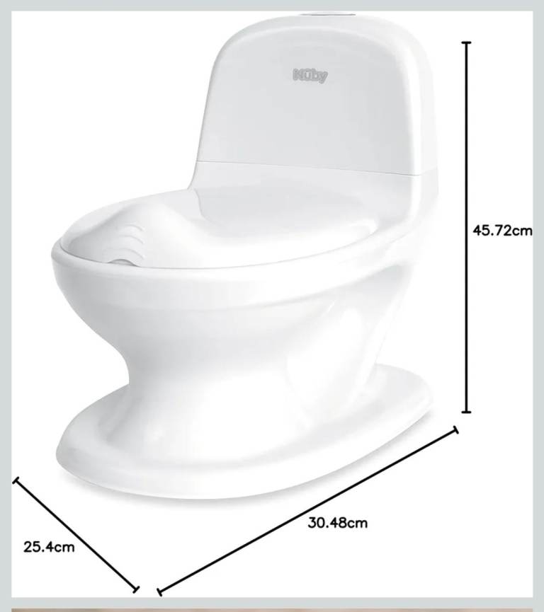 Nuby My Real Potty - Potty Training Toilet with Life-Like Flush Button & Sound | Easy to Clean 