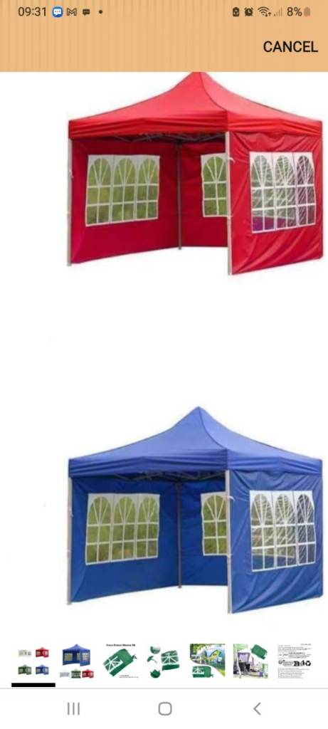 New in box aluminum pole gazebo