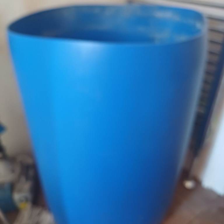 Blue Plastic Water Butt - Good Condition Garden Rainwater Storage