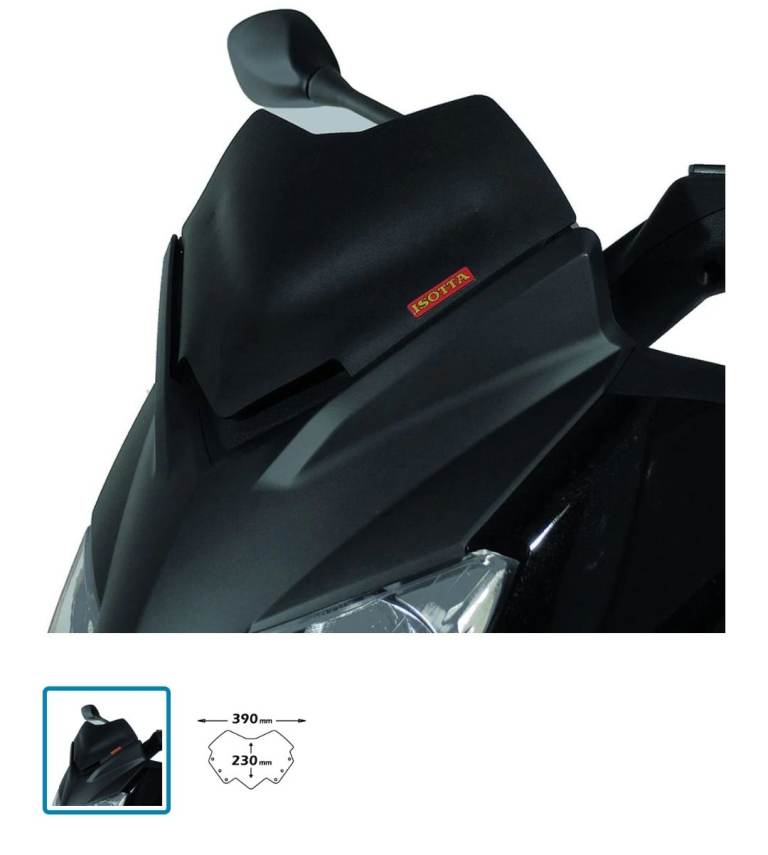Yamaha xmax X Max Pyramid Isotta double bubble tinted sport screen