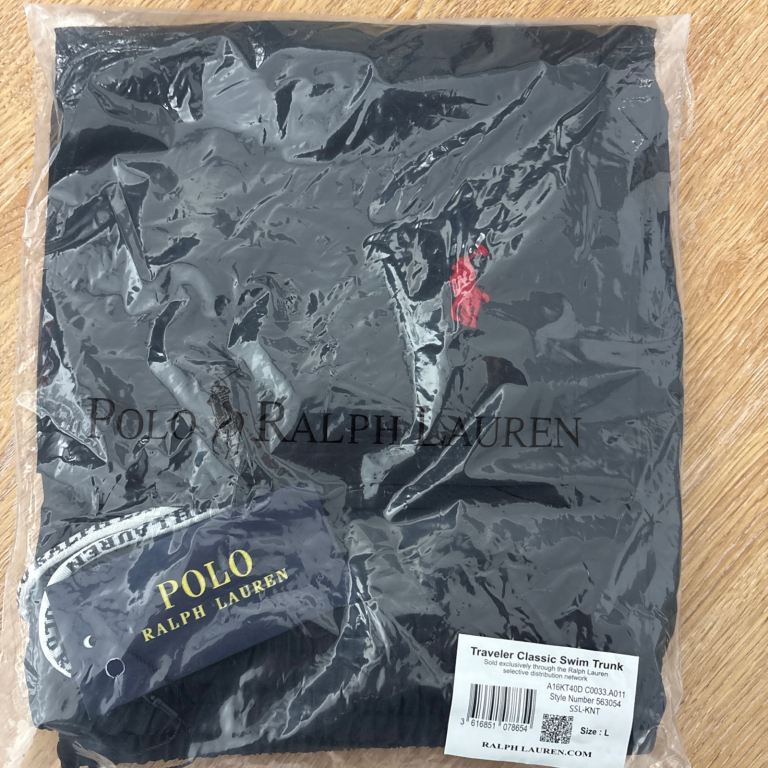 Polo Ralph Lauren Traveler Classic Swim Shorts Black Size L BNWT