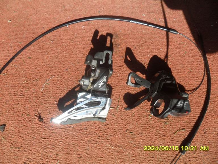 SHIMANO XT DEORE FRONT SHIFTER AND  DERAILLER