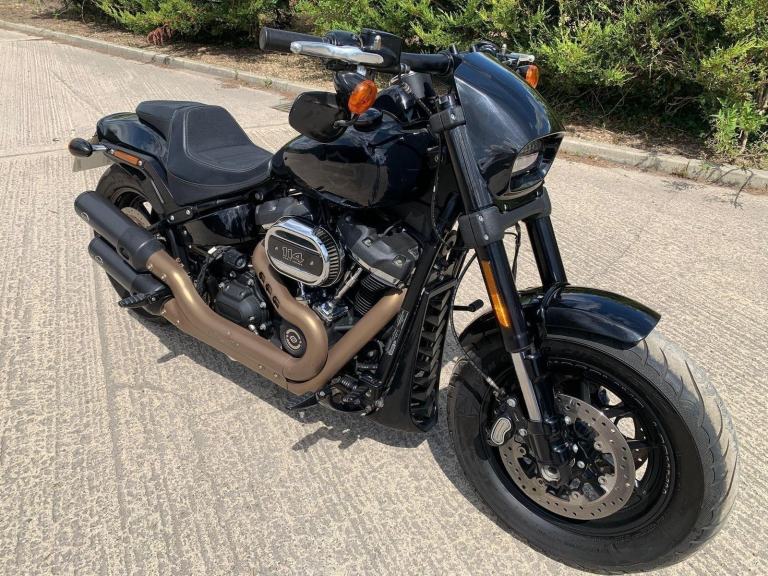 2019 19 HARLEY DAVIDSON FXFB FAT BOB 1745 19 DYNA BLACK CHOPPER CUSTOM CRUISER