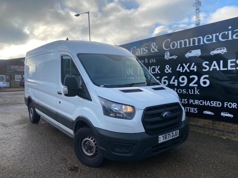 2021 Ford Transit 350 2.0 TDCI 130ps L3H2 Leader LWB MEDIUM ROOF PANEL VAN 92K FSH 1 OWNER  PANEL...
