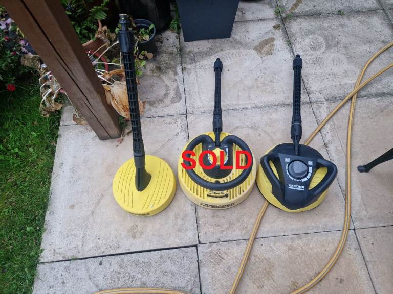 Karcher Patio Cleaner Brush + Extension Pipe. A small one £15, larger one £30.