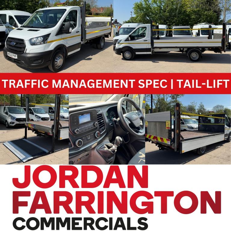 2022 FORD TRANSIT 2.0 350 TRAFFIC MANAGEMENT SPEC DROPSIDE WITH TAIL-LIFT EURO 6