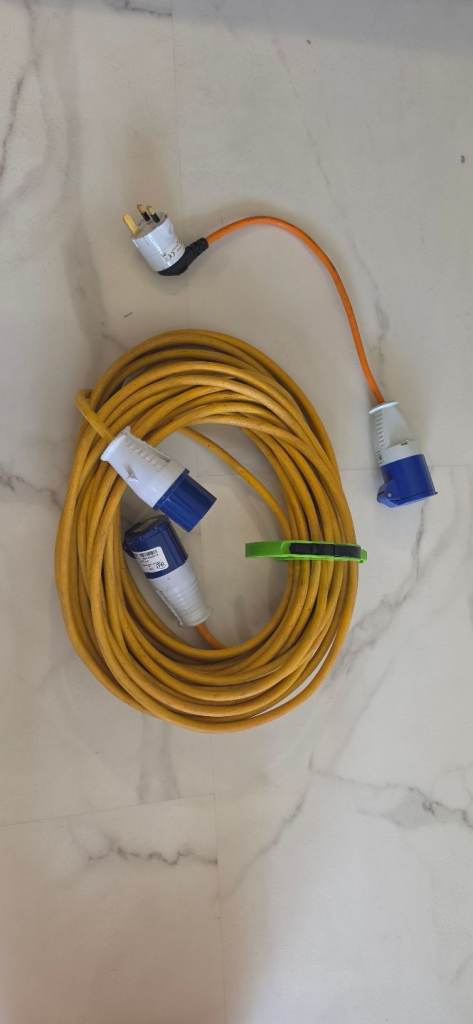 Caravan mains hook up cable