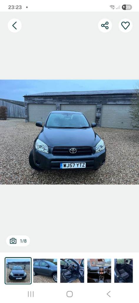 Toyota, RAV 4, Estate, 2007, Manual, 1998 (cc), 5 doors