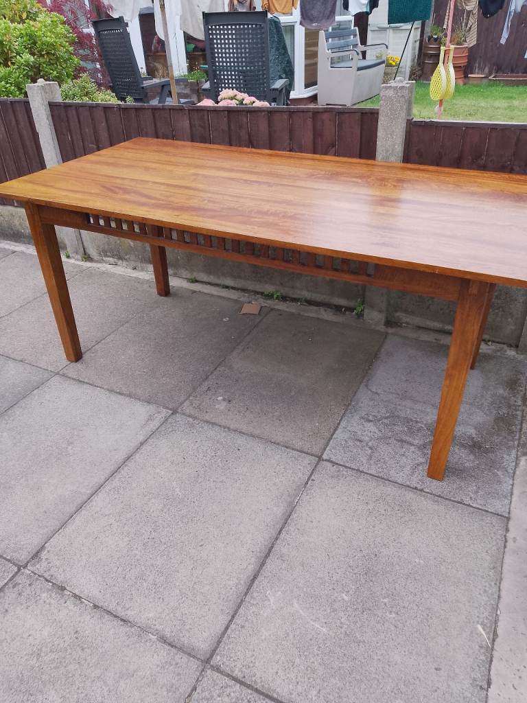 Solid Wood ( Teak ) Dining Table 6 seater 