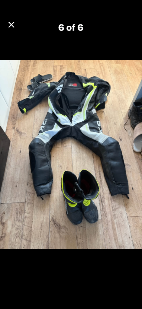 Motorcycle leathers and boots