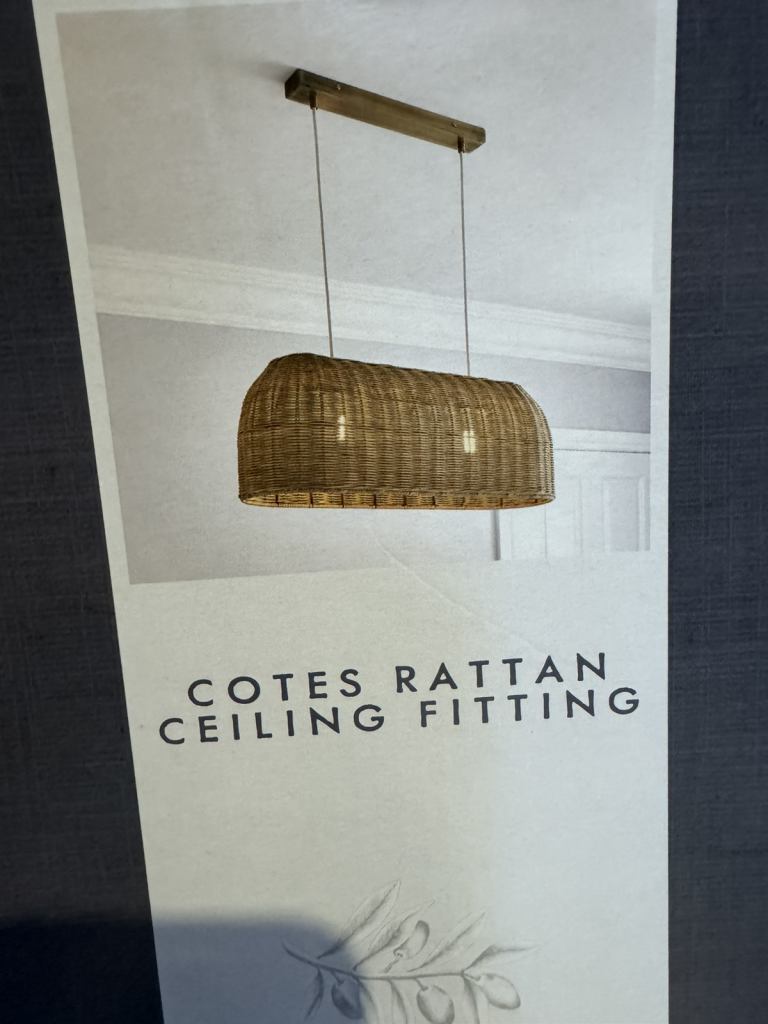 Dunelm Cotes Rattan Ceiling light 