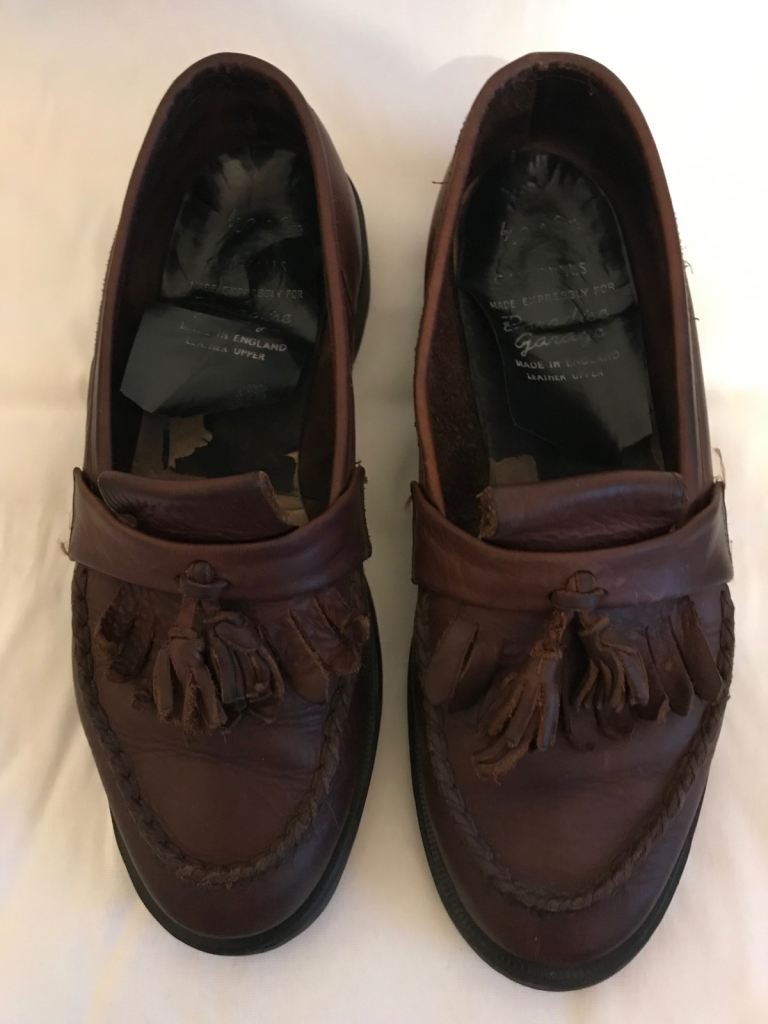 Boxed Vintage Leather Loafers with Doctor Martens Sole from Paradise Garage Bristol size 9