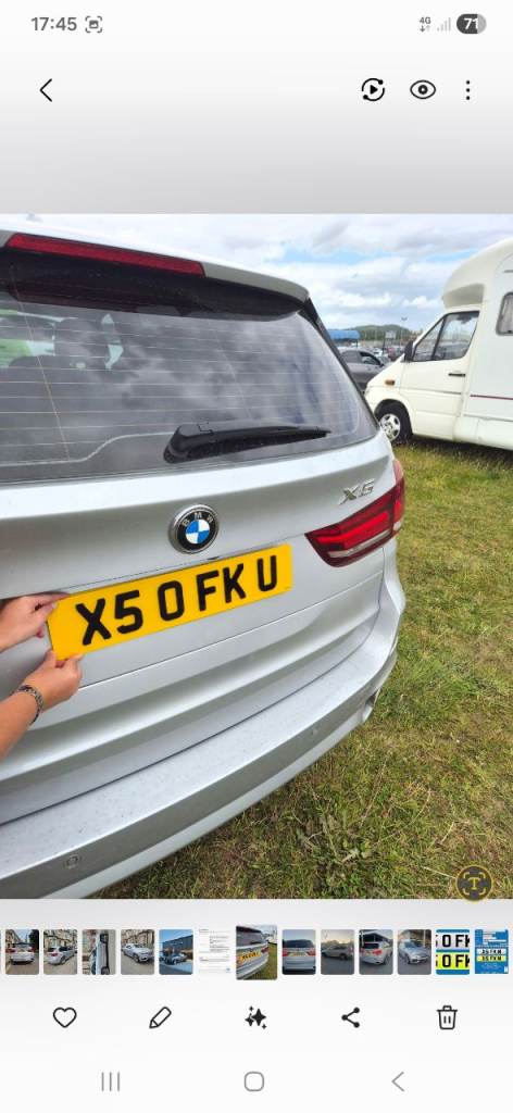 BMW X5 Private Number Plate Highly Sought After X1 X2 X3 X4 X5 X6 X7 