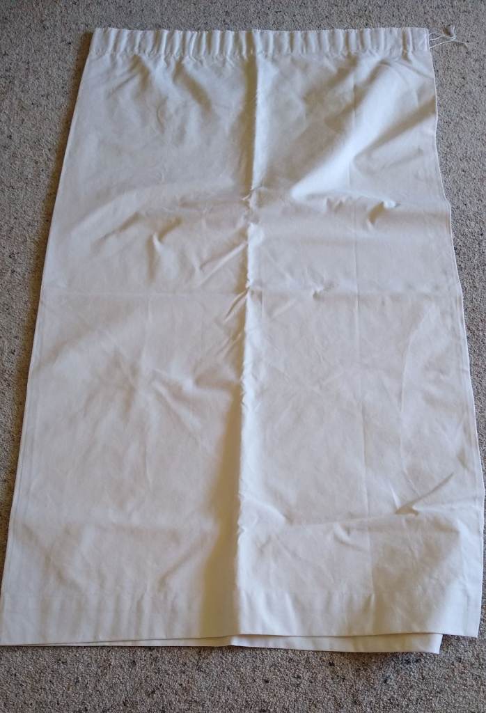 Single Heavyweight Lined Ivory Pencil Pleat Curtain-Width~160cm -Drop~140 cm