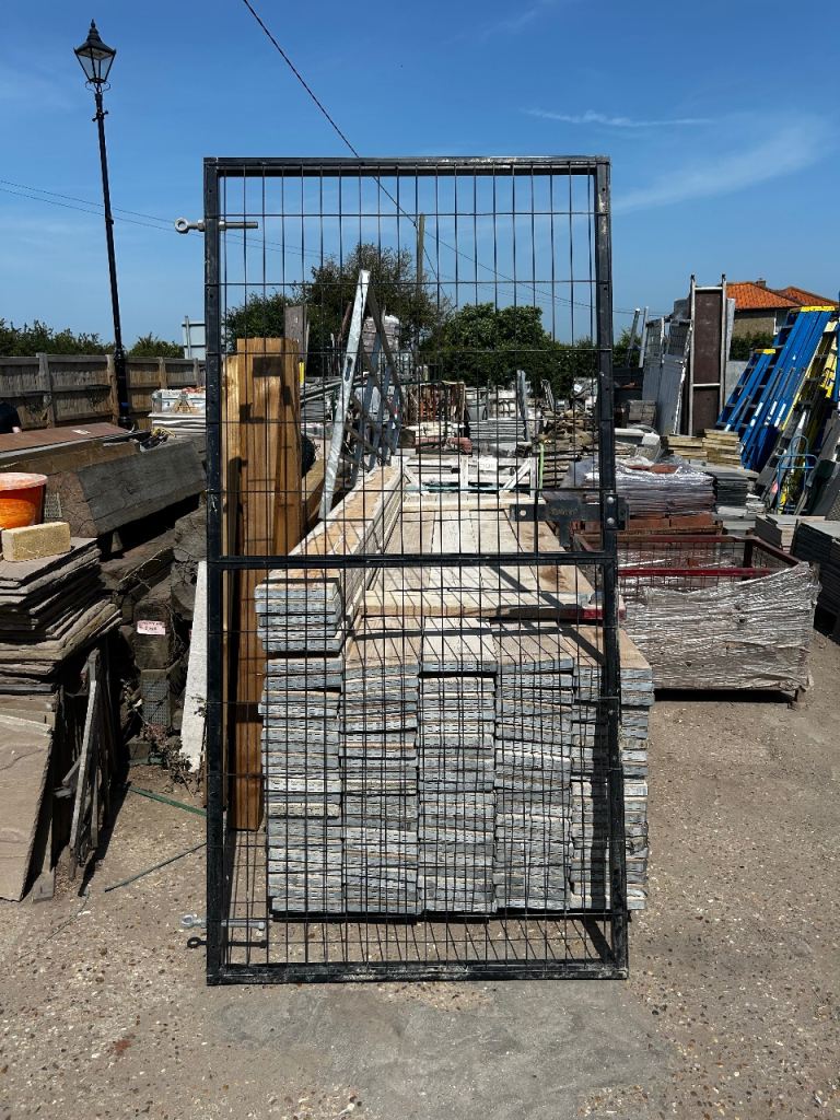 Metal & Mesh Site Security Gate - 46.5" x 92.5"