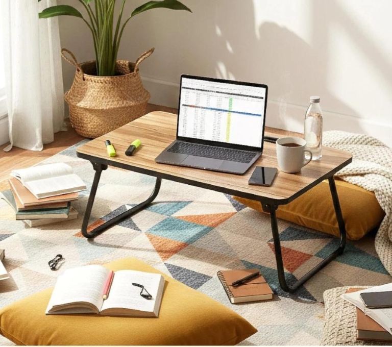 Portable Wooden Laptop Desk with Folding Legs – As Good As New