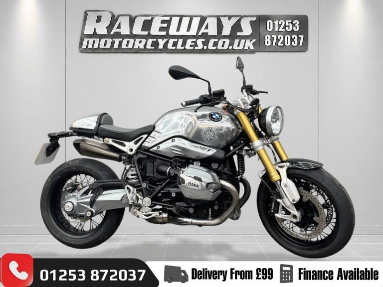BMW RNINE T SPORT 2017 17 REG, 12,138 MILES, SILVER CHROME AND BLACK 1170CC