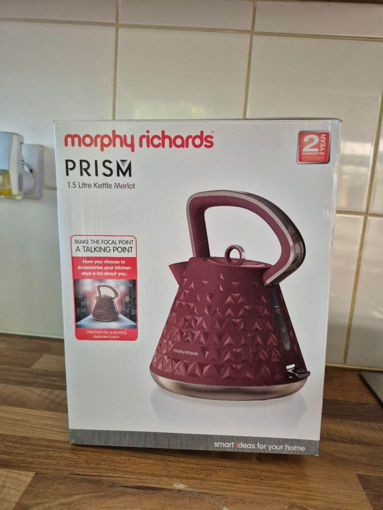 NEW Morphy Richards Prism 1.5 Litre Kettle - Red