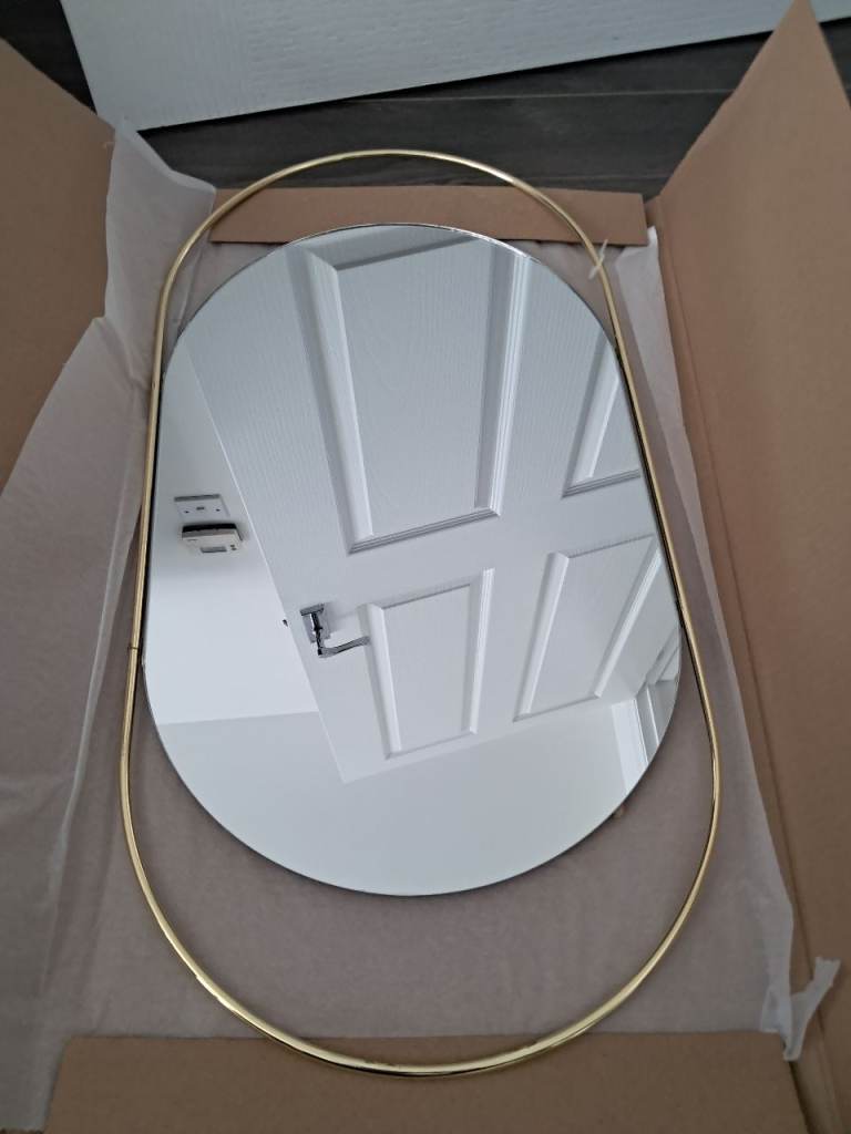 Lozenge mirror gold colour george home