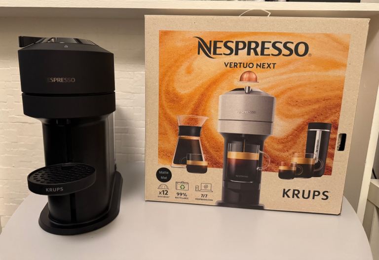 Nespresso Vertuo Next Coffee Machine by Krups - Matt Black