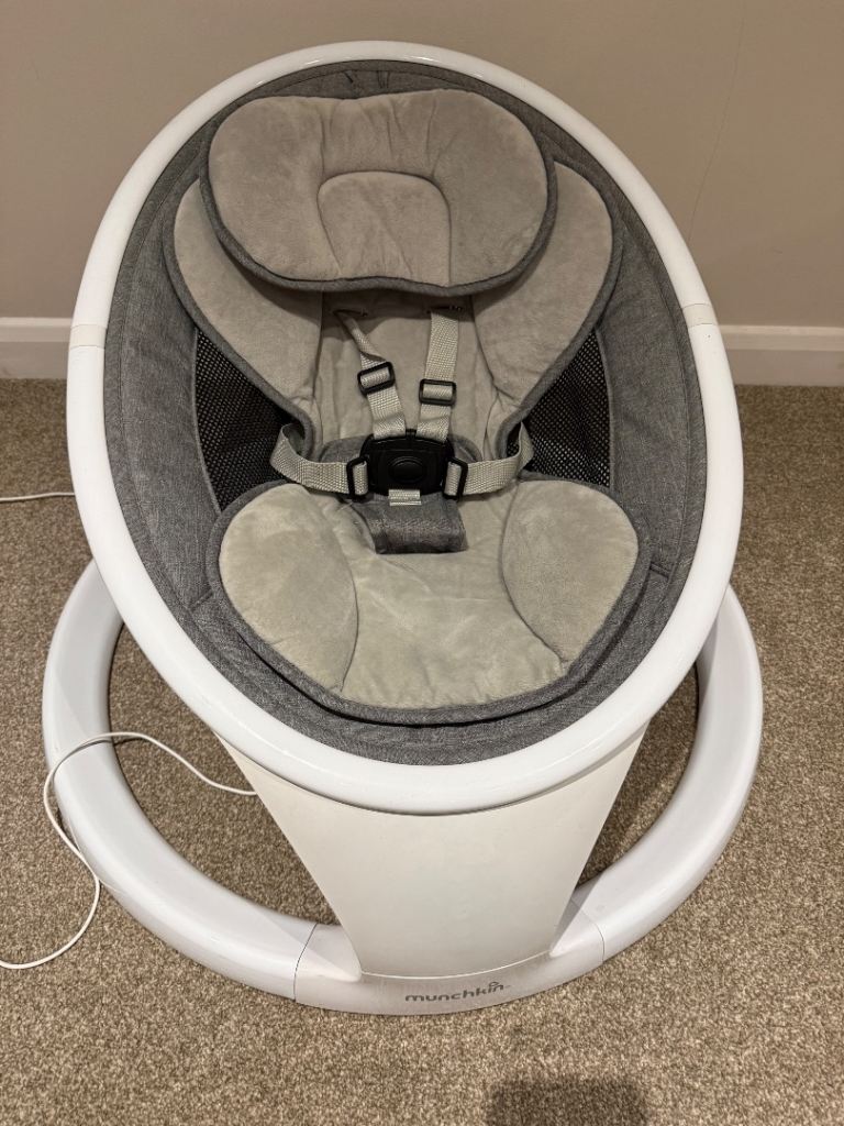 Munchkin Swing Baby Rocker - Grey, Good Condition