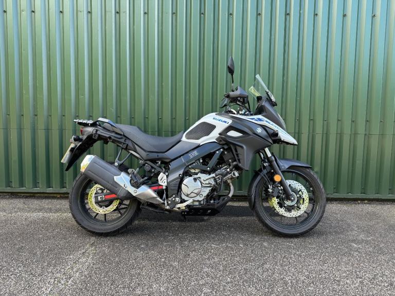 Suzuki V Strom 650 DL650 2021 White 6143 Miles Heated Grips Clean Bike 