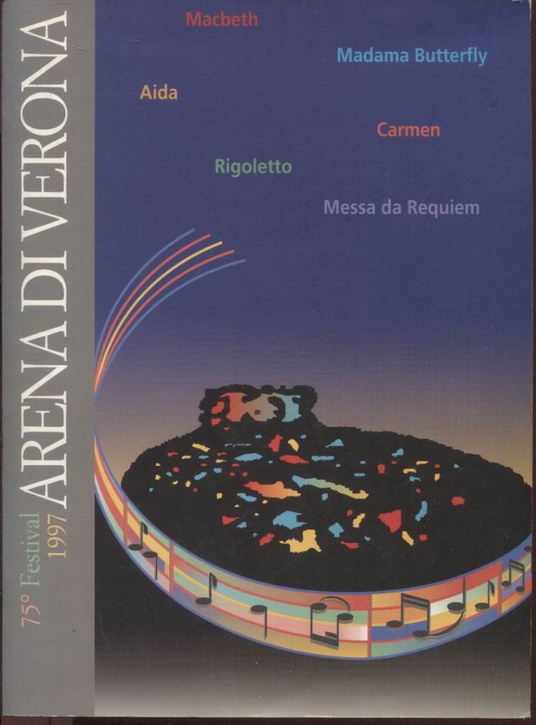 75° Festival Arena di Verona Programme & 3 Postcards & Entrance Ticket
