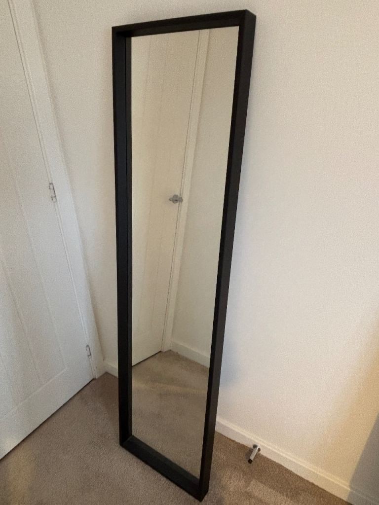 GONE PENDING COLLECTION  IKEA Nissesdal Floor Mirror – Black Frame, 40x150cm