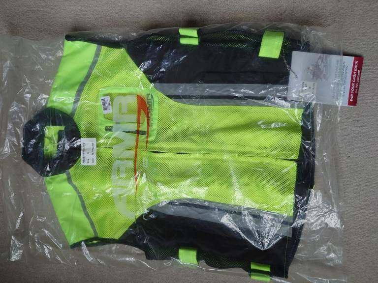 Armr Moto Motorcycle High Vis Waistcoat Size Medium