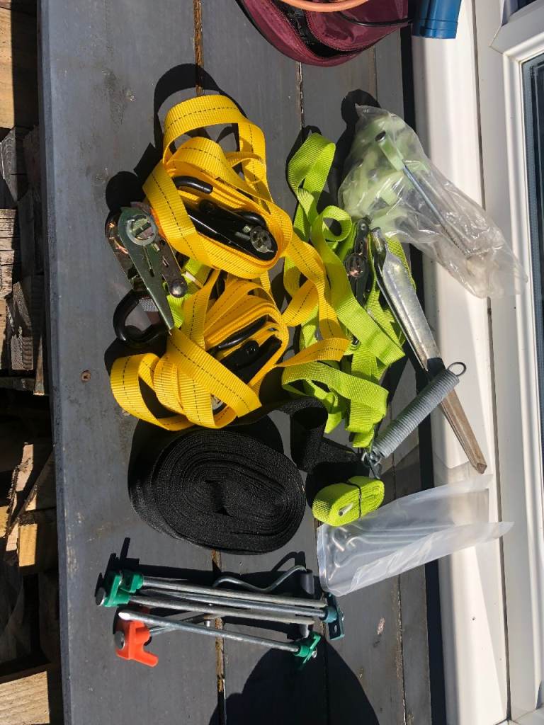 Caravan Motorhome Awning Tie down straps etc