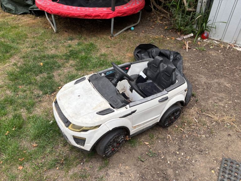 White Electric Ride-On Car - Kids' Toy SUV