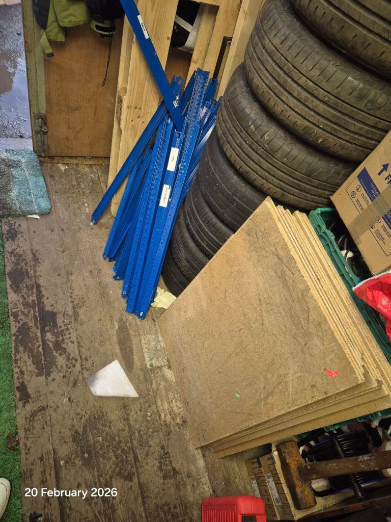 storage shelves x4  Dismantled 