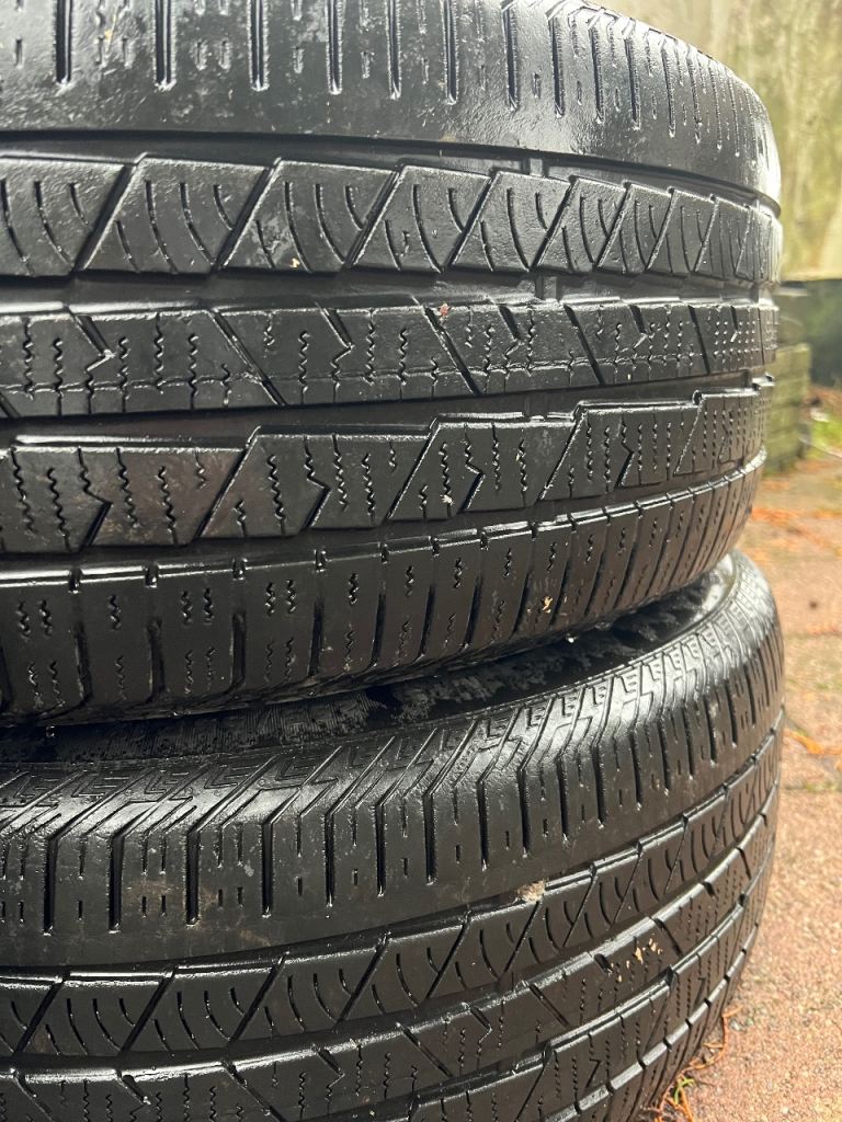 Set of 4 Continental Cross Contact LX Sport Part Worn Tyres 5mm+ Land Rover Jaguar SUV 255/55/19