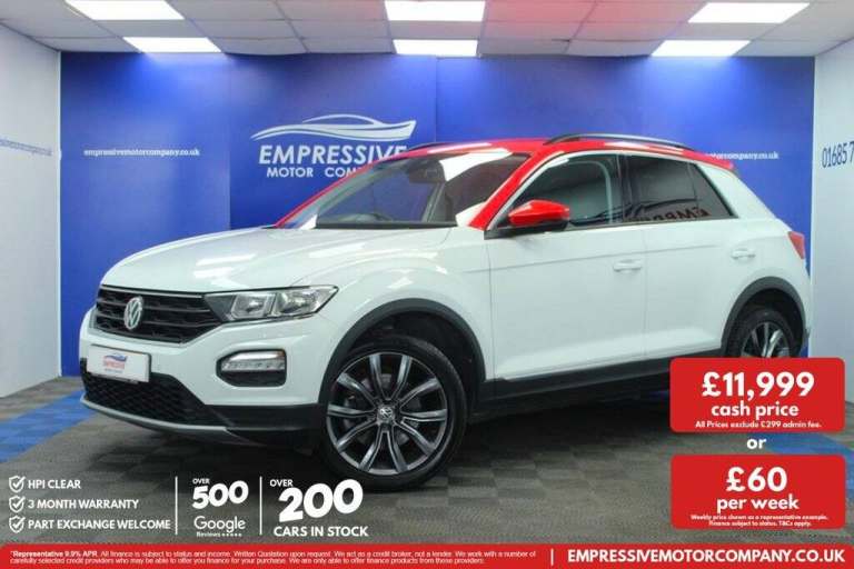 2018 18 VOLKSWAGEN T-ROC 1.0 TSI DESIGN SUV 5DR PETROL MANUAL EURO 6 (S/S) (115