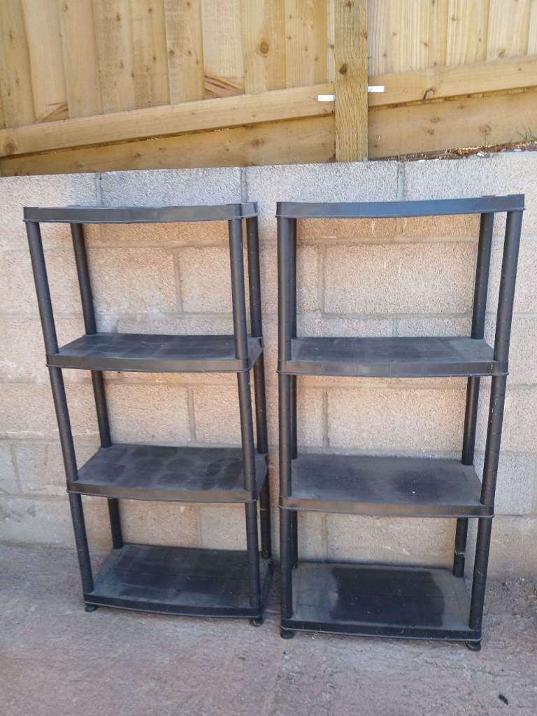 2 x garage shelving 