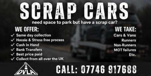 ♻️ SELL MY CAR - SCRAP MY CAR - REMOVE MY CAR - BEST PRICES PAID💲 - SELL MY VAN BIKE ♻️