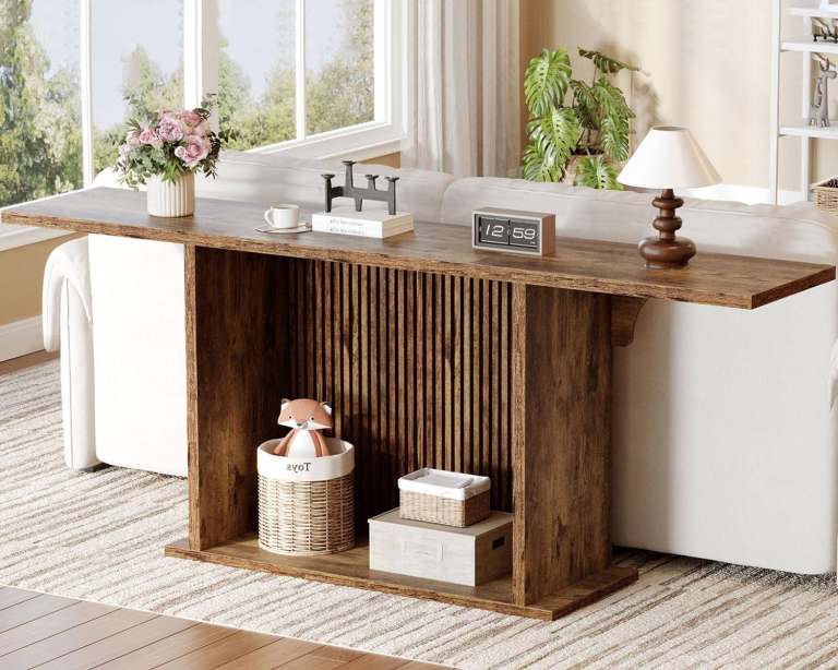Farmhouse Console Table, 180cm Extra Long 2-Tier... (RRP £130)