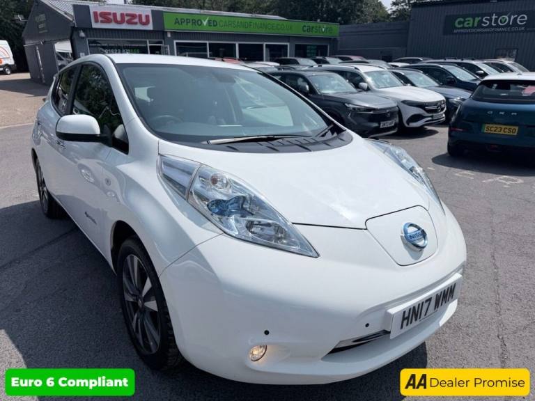 2017 Nissan Leaf White 30kWh Tekna EV, 60,837 miles, Automic, Bose Audio, Heated seats, Crui Hatc...