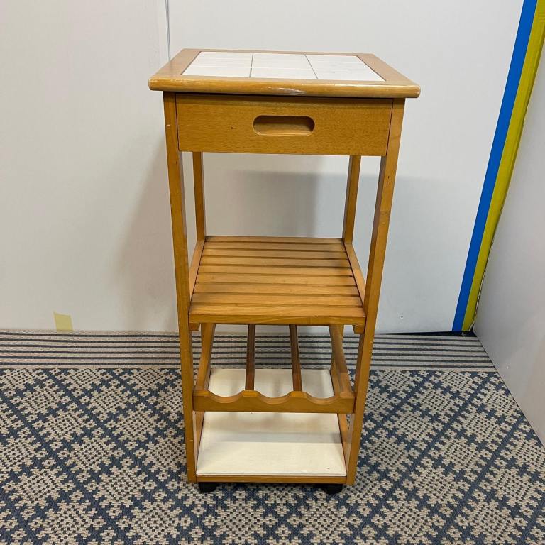 FREE DELIVERY Contemporary kitchen wine rack with shelves, in good condition.