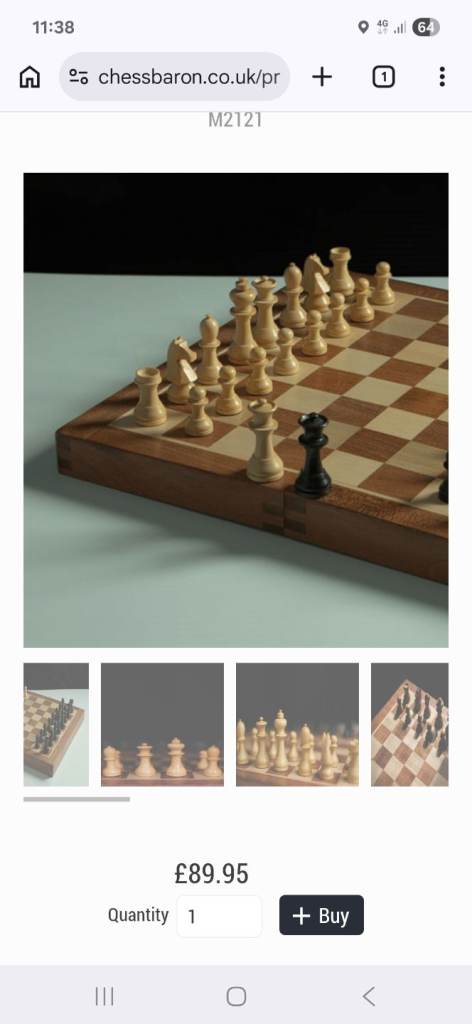 Solid wood mini chess set 