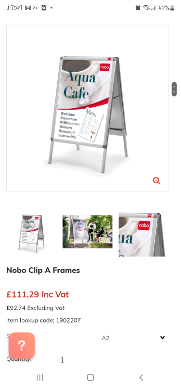 Nobo Clip A Frame: A2
