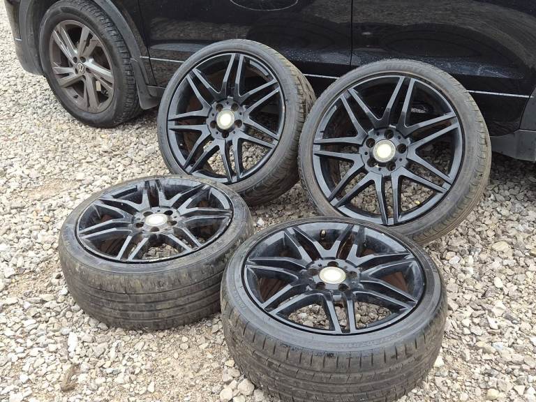 🌟Mercedes Night edition Style 18 inch Staggered alloy wheels 5x112 with MATCHING TYRES 7M