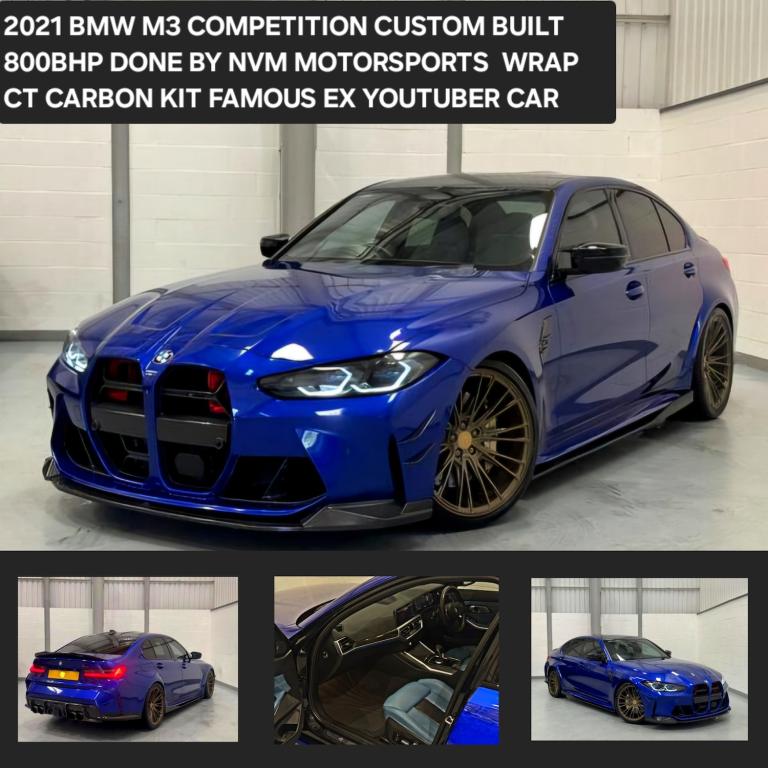 2021 BMW M3 COMPETITION CUSTOM BUILT NVM MOTORSPORTS 800BHP VINYL WRAP CT CARBON KIT EX SALOON Pe...