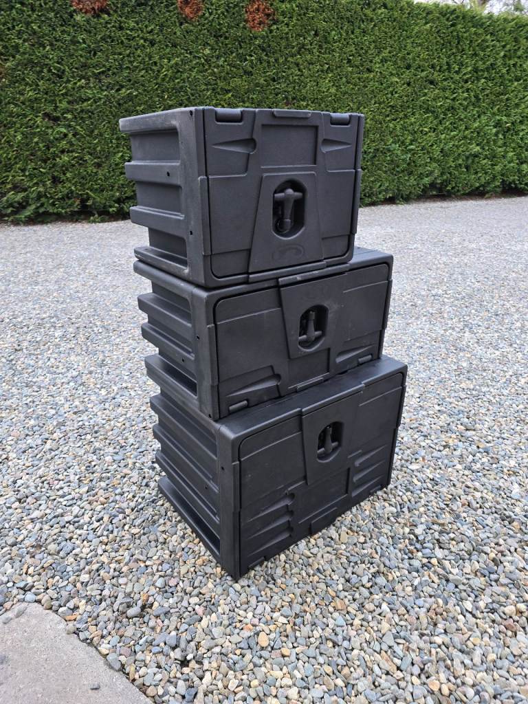 Heavy duty strong plastic toolboxes storage box suit trailer lorries