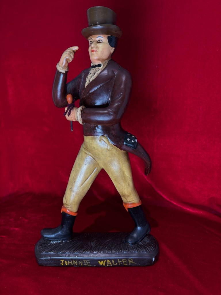 Johnnie Walker Large Ceramic Figure Striding Man Whisky Advertising Whiskey