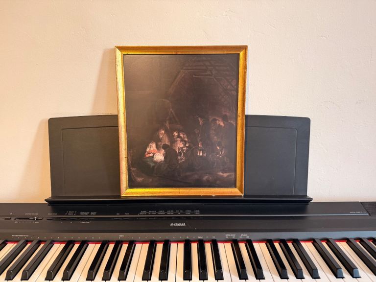 Vintage Rembrandt "The Adoration of the Shepherds" Framed Print – National Gallery
