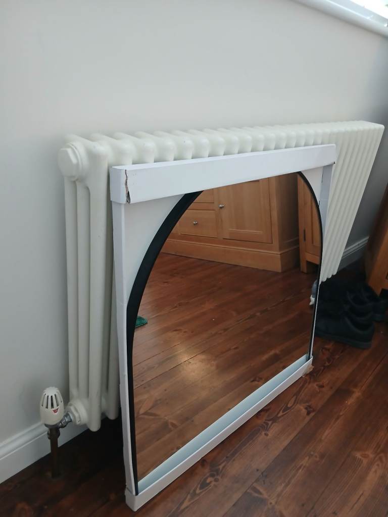 Arch shape mirror black frame