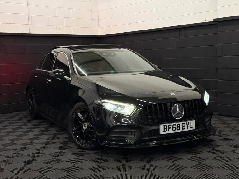 2018 68 MERCEDES A200 AMG LINE PREMIUM PLUS 1.3 PETROL AUTOMATIC BLACK EURO 6