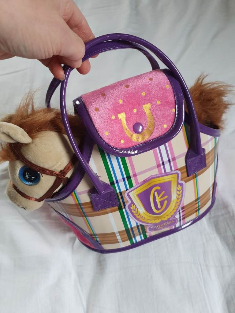 Cutekins Horse Soft Toy With Carry Bag